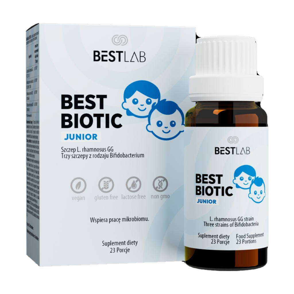 BestBiotic Junior probiotic drops for children, BestLab, front of pack