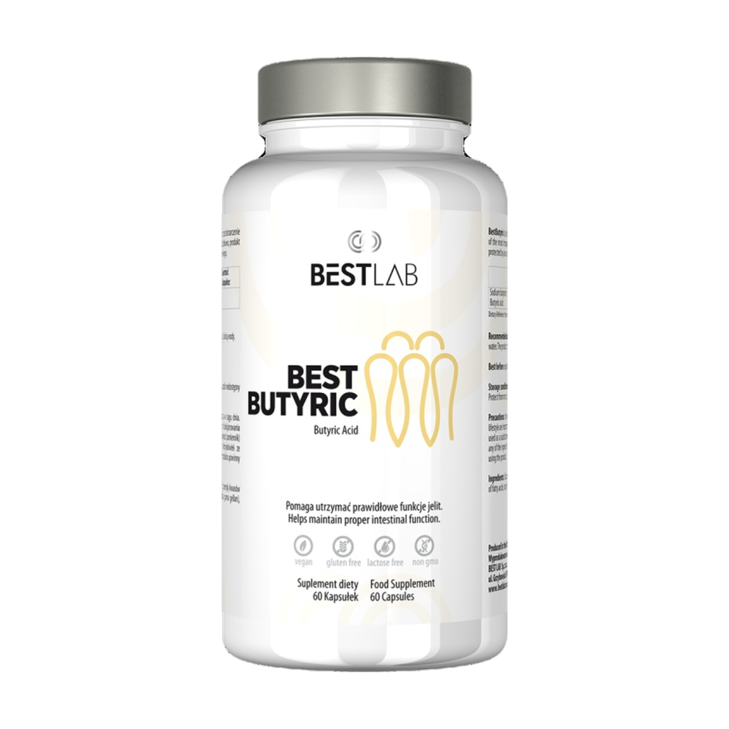 BestButyric sodium butyrate capsules, BestLab, front of pack
